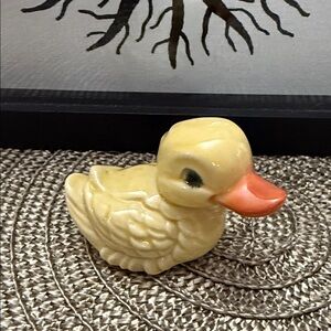 Vintage Goebel porcelain Yellow Duckling figure with Orange Beak